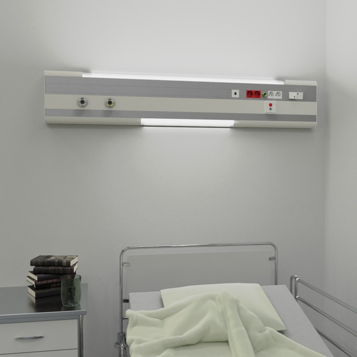 Realizacja SKULSKI — panel medyczny z instalacjami